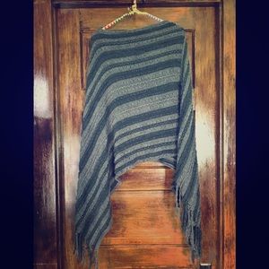 Handmade shawl, lightweight charcoal grey
